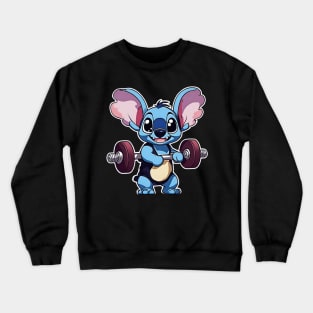 Cute Stitch in gym Crewneck Sweatshirt